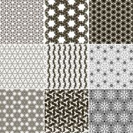 Set of 9 abstract vintage geometric wallpaper N9