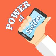 Power of selfie concept Flat design N2