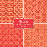 Set of arabic seamless patterns N2