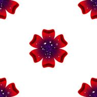 Beautiful rad flower Seamless floral pattern