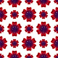 Beautiful rad flower Seamless floral pattern N4