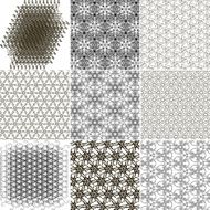 Set of 9 abstract vintage geometric wallpaper N13