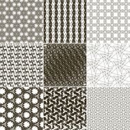 Set of 9 abstract vintage geometric wallpaper N15