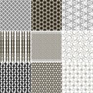 Set of 9 abstract vintage geometric wallpaper N18