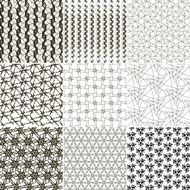 Set of 9 abstract vintage geometric wallpaper N21