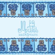 Hand drawn Background in South American Indian Style with Mayan N5