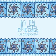 Hand drawn Background in South American Indian Style with Mayan N19