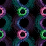Seamless pattern with abstract lines circles N6