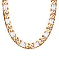 Chunky chain golden metallic necklace or bracelet