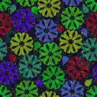 Multicolored flower background on textured surface