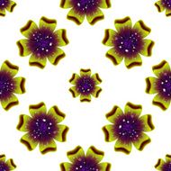 Beautiful green flower Seamless floral pattern N6