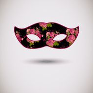 Carnival mask with floral pattern