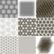 Set of 9 abstract vintage geometric wallpaper N24