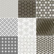 Set of 9 abstract vintage geometric wallpaper N26