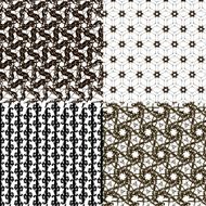 Set of 9 abstract vintage geometric wallpaper N27