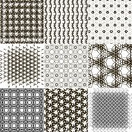 Set of 9 abstract vintage geometric wallpaper N35