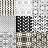 Set of 9 abstract vintage geometric wallpaper N37