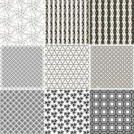 Set of 9 abstract vintage geometric wallpaper N38