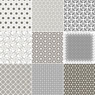 Set of 9 abstract vintage geometric wallpaper N39