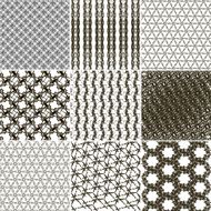 Set of 9 abstract vintage geometric wallpaper N42