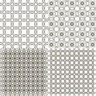 Set of 9 abstract vintage geometric wallpaper N43