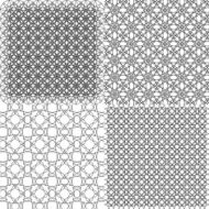 Set of 9 abstract vintage geometric wallpaper N44