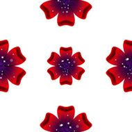 Beautiful rad flower Seamless floral pattern N6