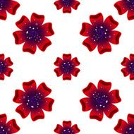 Beautiful rad flower Seamless floral pattern N8