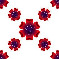 Beautiful rad flower Seamless floral pattern N10