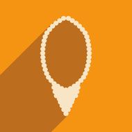 Flat with shadow icon and mobile applacation necklace N3