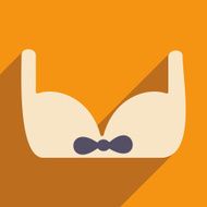 Flat with shadow icon and mobile applacation bra N2
