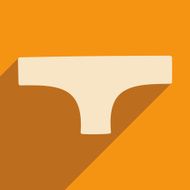 Flat with shadow icon and mobile applacation underwear N3