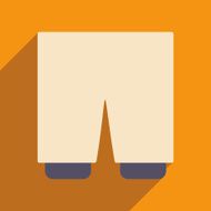 Flat with shadow icon and mobile applacation shorts N3