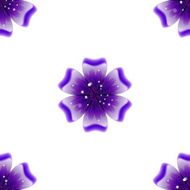 Beautiful violet flower Seamless floral pattern N6