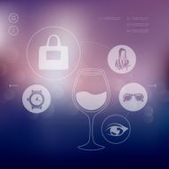 shopping infographic with unfocused background N17