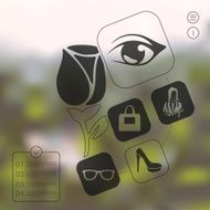 shopping infographic with unfocused background N19