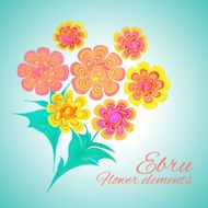 Ebru flowers N2