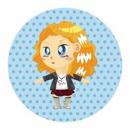 lady girl cartoon theme elements N115