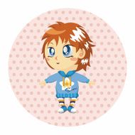 lady girl cartoon theme elements N116