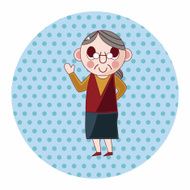 family grandmother character theme elements N22