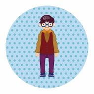 boy man cartoon theme elements N126