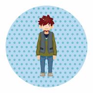 boy man cartoon theme elements N127