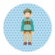 boy man cartoon theme elements N128