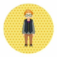 boy man cartoon theme elements N131