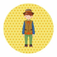 boy man cartoon theme elements N133