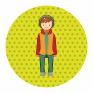 boy man cartoon theme elements N134