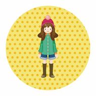 lady girl cartoon theme elements N125
