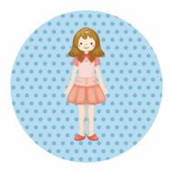 lady girl cartoon theme elements N128