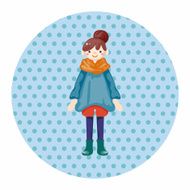 lady girl cartoon theme elements N130