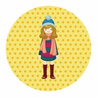 lady girl cartoon theme elements N132